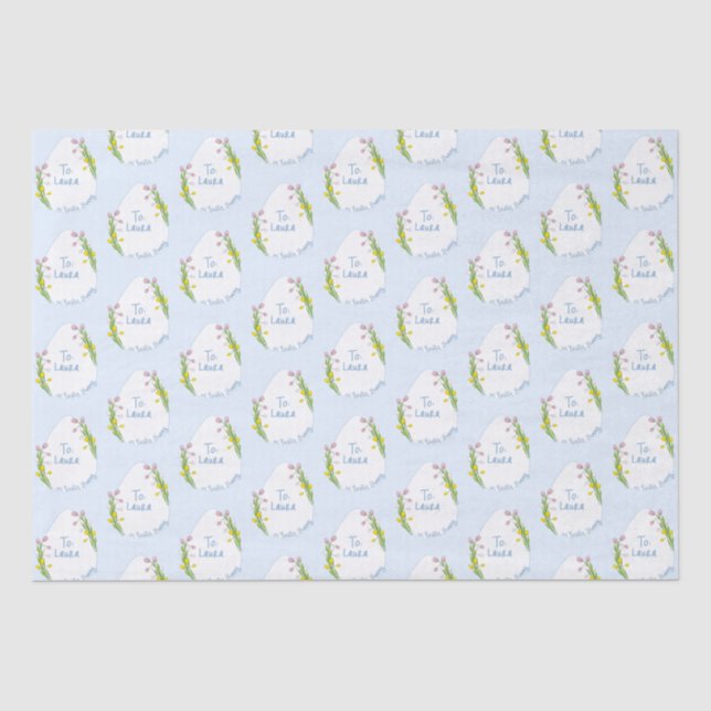 Personalisiertes Frühgeburteneier Seidenpapier (Vorderseite)