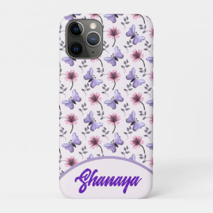 Personalisiertes Frühlings-Schmetterling-Blumenges Case-Mate iPhone Hülle