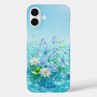 Personalisiertes Frutiger Aero Blumen iPhone Case
