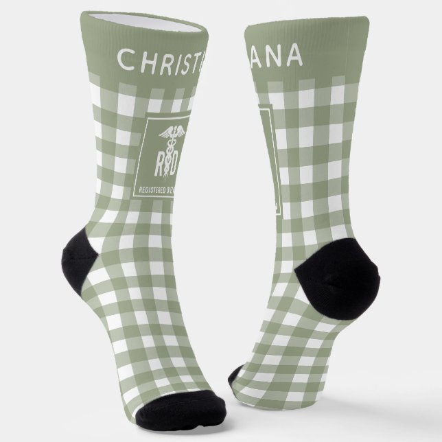 Personalisiertes FuE-Register Kariertes Muster Socken (Gewinkelt)