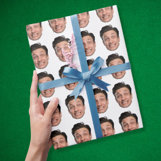 personalisiertes Funny Face Foto Geburtstagsgesche Geschenkpapier