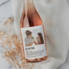 Personalisiertes Funtie-Definition-Zitat Weinetikett