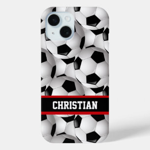 Personalisiertes Fußball-Ball-Muster Schwarz Weiß title_seo2