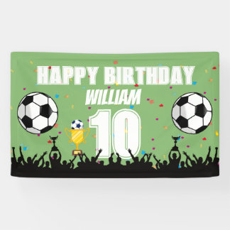 Personalisiertes Fußball-Geburtstagsbanner für Jun Banner