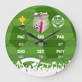 Personalisiertes Fußball-Geschenk für Kinder, benu Große Wanduhr