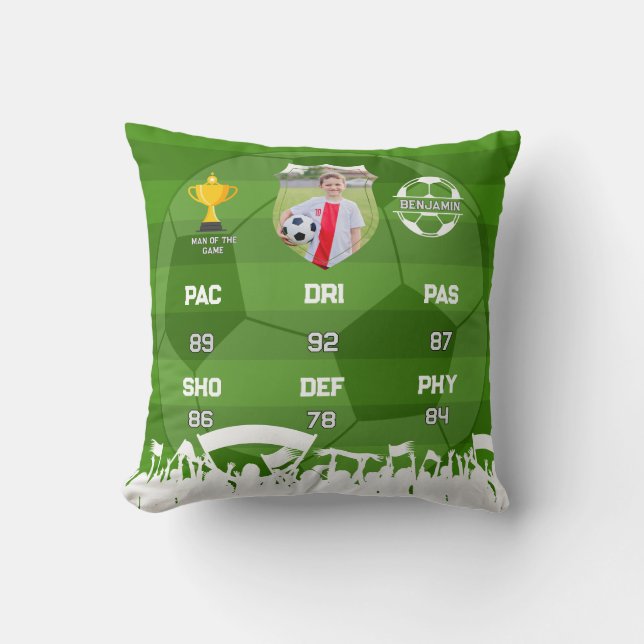 Personalisiertes Fußball-Geschenk für Kinder, benu Kissen (Vorderseite)