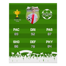 Personalisiertes Fußball-Geschenk für Kinder, benu Poster