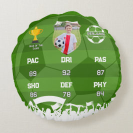 Personalisiertes Fußball-Geschenk für Kinder, benu Rundes Kissen