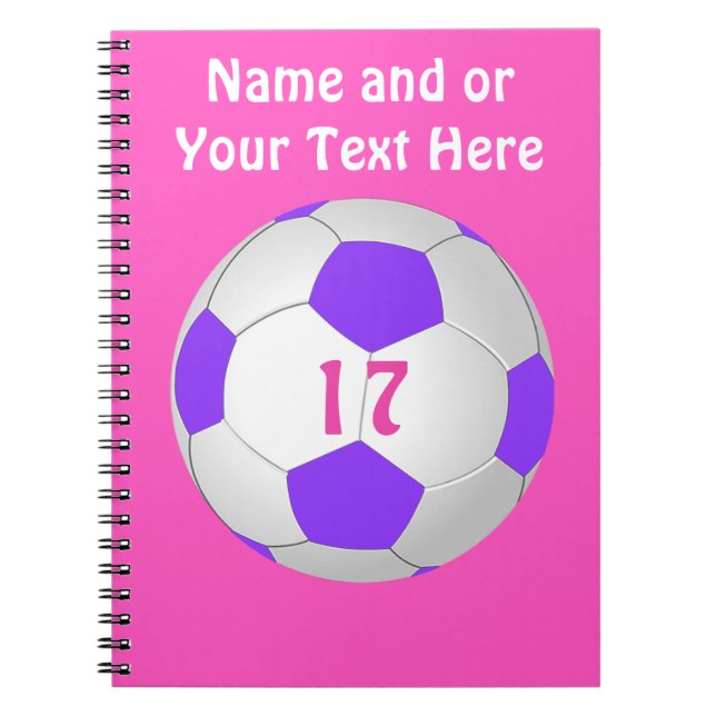 Personalisiertes Fußball-Notizbuch für Mädchen Notizblock (Vorderseite)