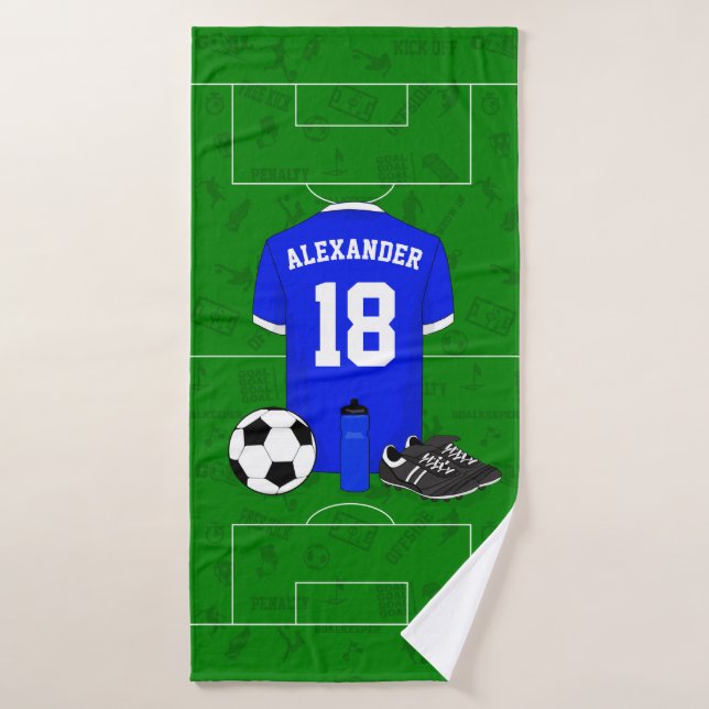 Personalisiertes Fußball-Shirt Badhandtuch Set (Badehandtuch)