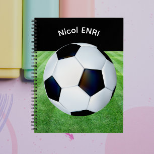 Personalisiertes Fußball-SpiralNotebook für Kinder Notizbuch