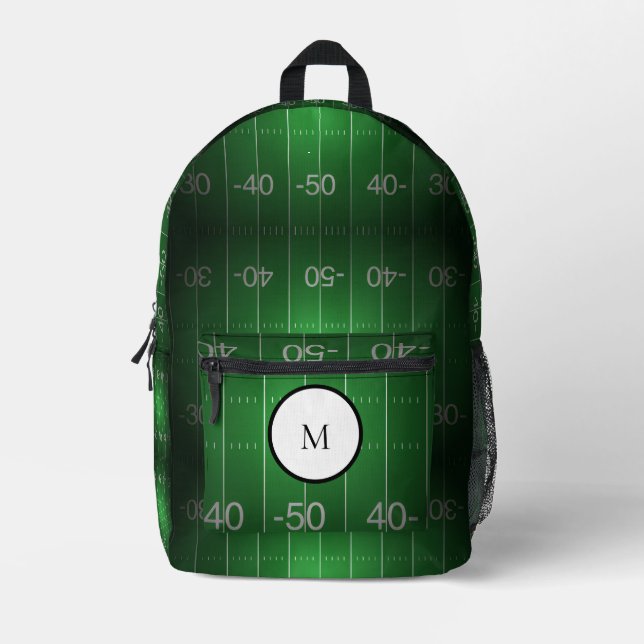 Personalisiertes Fußballfeld Bedruckter Rucksack (Vorderseite)