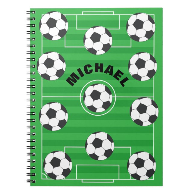 Personalisiertes Fußballfeld Notizblock (Vorderseite)