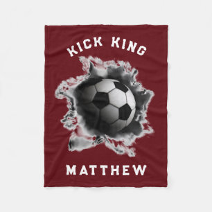 Personalisiertes Fußballgeschenk Fleecedecke