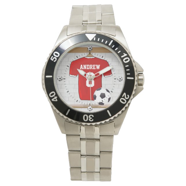 Personalisiertes Fußballspiel Armbanduhr (Vorderseite)
