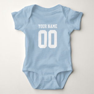 Personalisiertes Fußballtrikot Nummer Babyooverall Baby Strampler
