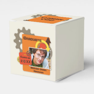 Personalisiertes Gang-Abschluss-Foto danken Ihnen Geschenkschachtel