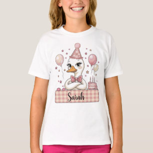 Personalisiertes Gänse-Geburtstags-Shirt Pink Gebu T-Shirt