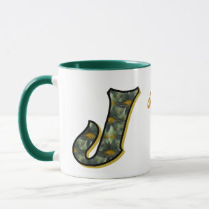 Personalisiertes Gänseblümchen-Monogramm Anfangsbu Tasse