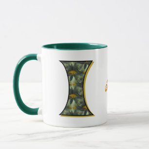 Personalisiertes Gänseblümchen-Monogramm Initiale Tasse