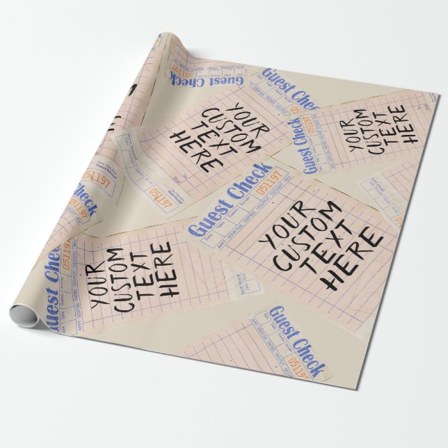 Personalisiertes Gastcheck-Geschenk Geschenkpapier (Ungerollt)