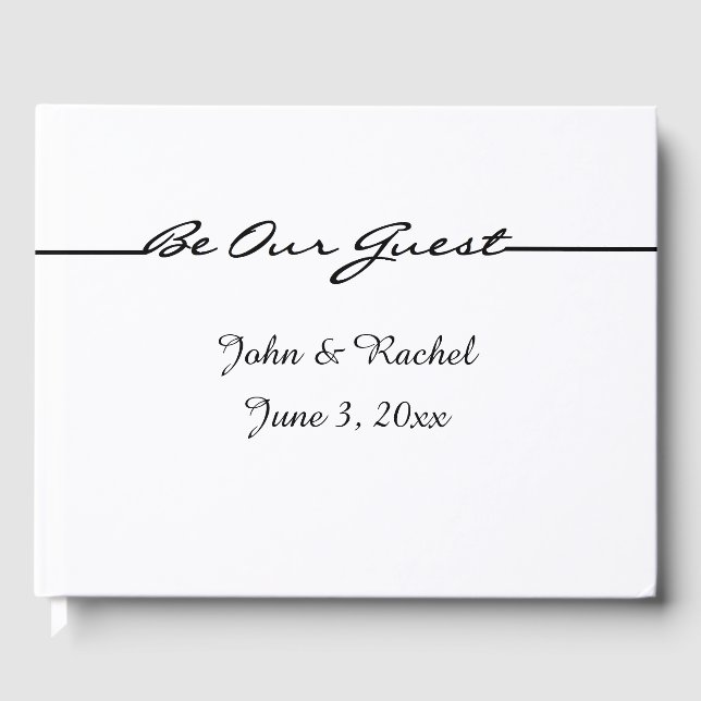 Personalisiertes Gästebuch "Be Our Guest" (Vorderseite)