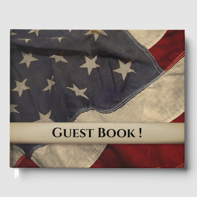 Personalisiertes Gästebuch der amerikanischen Flag (Vorderseite)
