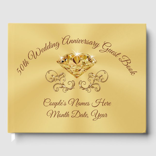 Personalisiertes Gästebuch für 50 Hochzeiten (Vorderseite)