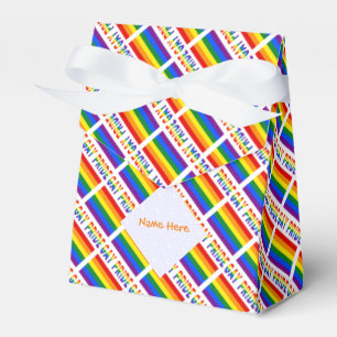 Personalisiertes Gay Pride LGBTQ-Fliesen-Zelt Geschenkschachtel