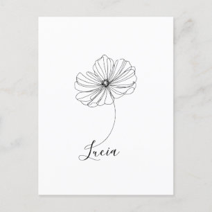 Personalisiertes Geburtstags-Blumengeschenk Oktobe Postkarte
