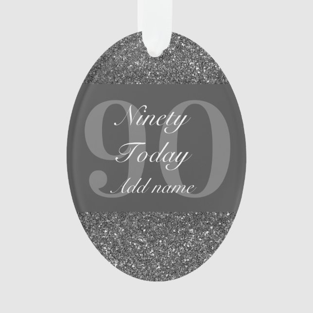 Personalisiertes Geburtstagsgeschenk 90. Ornament (Vorderseite)
