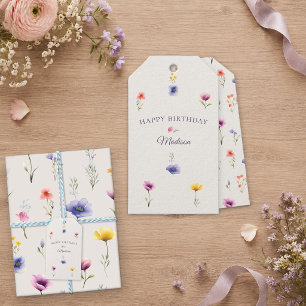 Personalisiertes Geburtstagsgeschenk-Tag Wiesenwil Geschenkanhänger