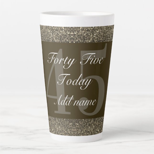 personalisiertes Geburtstagsgeschenk Tasse 45. (Vorderseite)