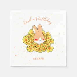 Personalisiertes Geburtstagspapierhandtuch Hase Serviette