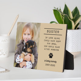 Personalisiertes Gedächtnis für den Hund im Gedäch Fotoplatte