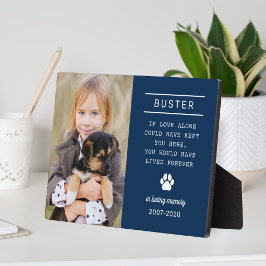Personalisiertes Gedächtnis für den Hund im Gedäch Fotoplatte