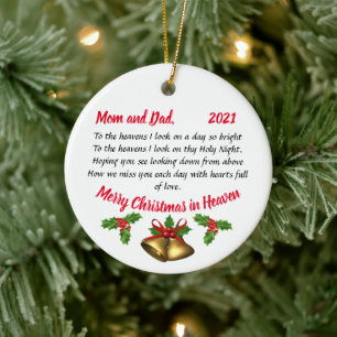 Personalisiertes Gedenkgedicht Keramik Ornament