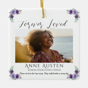 Personalisiertes Gedenkglas-Ornament Andenken Keramikornament