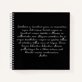 Personalisiertes Gedicht, Liedtext, Zitat Notizbuch