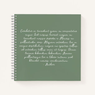 Personalisiertes Gedicht, Liedtext, Zitat Notizbuch