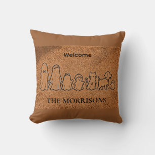 Personalisiertes Geisterfamilien-Monogramm-Hallowe Kissen