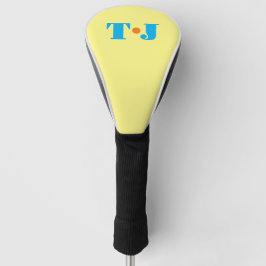 Personalisiertes Gelb Mit Monogramm Golf Headcover