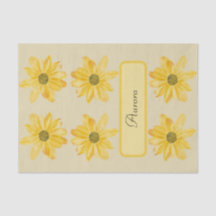 Personalisiertes gelbes Blumenzwirn