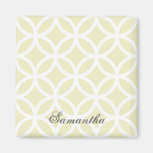 Personalisiertes, gelbes Diamantmuster Magnet