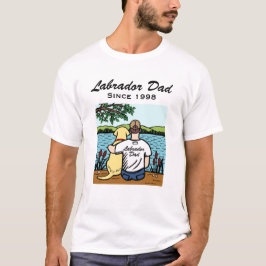 Personalisiertes gelbes Labrador- und T-Shirt