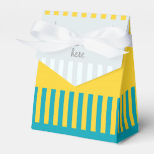 Personalisiertes, gelbgelbes, grau-schick-Muster Geschenkschachtel