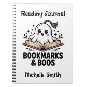 Personalisiertes gemütliches Ghost-Lesezeichen mit Notizblock