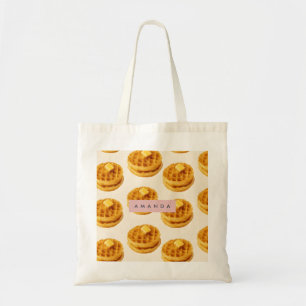 Personalisiertes, gemütliches Waffelfrühstück Tragetasche