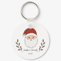 Personalisiertes gemütliches Weihnachtsmann-Schlüs