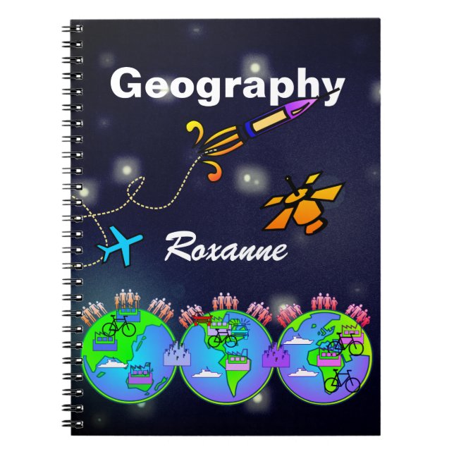 Personalisiertes Geografie-Notizbuch Notizblock (Vorderseite)